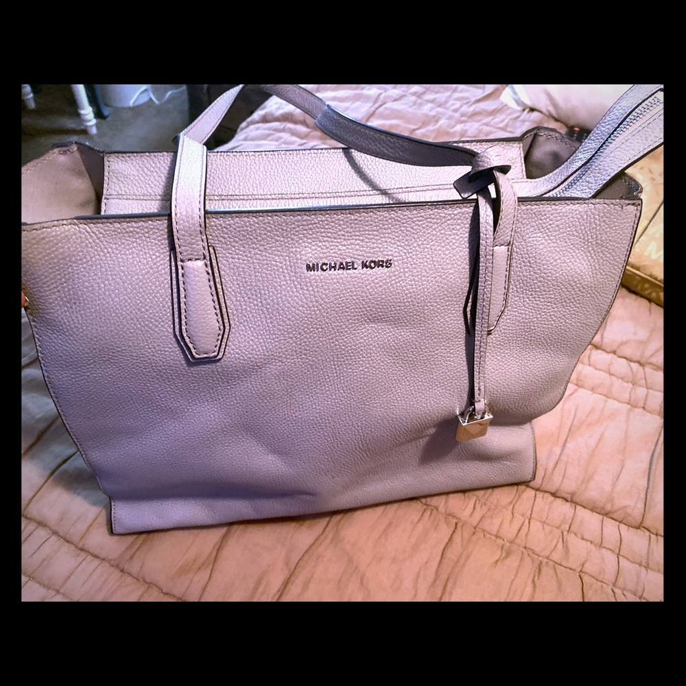 Gray Michael Kors purse